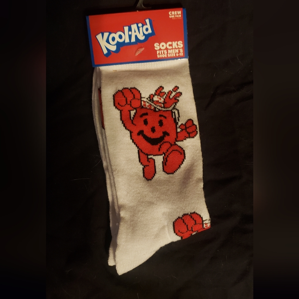 New with tags Kool-aid socks Kool-aid man